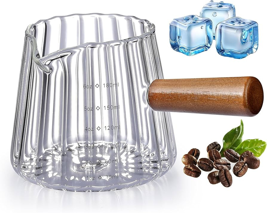 6OZ Espresso Cups Glass, JJOO Espresso Shot Cup With V-Shaped Mouth, Glass Measuring Cup, Marking... | Amazon (US)