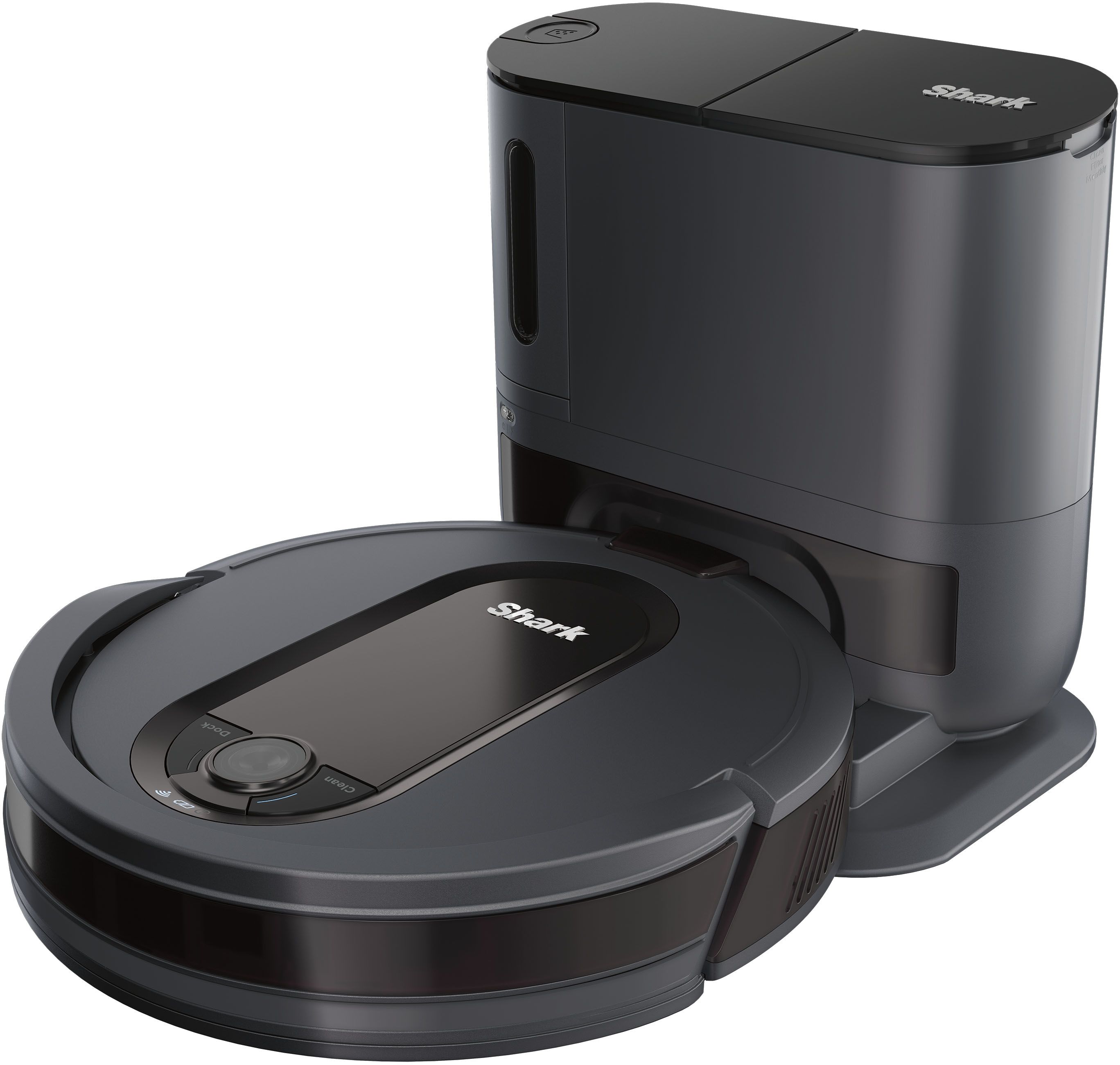 Shark EZ Robot Vacuum RV912S with Self-Empty Base, Bagless, Wi-Fi Dark Grey RV912S - Best Buy | Best Buy U.S.