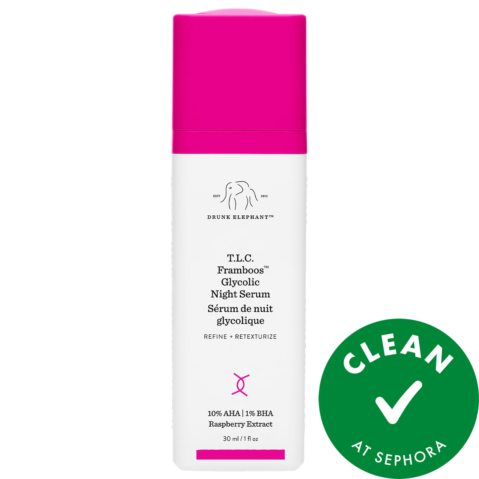 Drunk Elephant T. L.C. Framboos Glycolic Resurfacing Night Serum 1 oz/ 30 mL | Sephora (US)