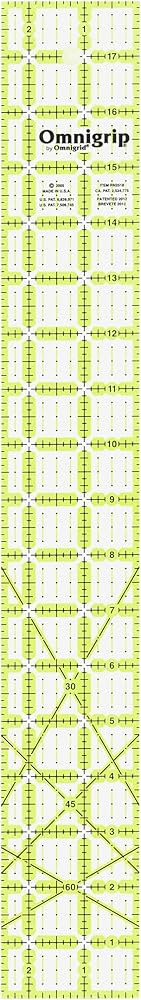 Omnigrip RN2518 Non-Slip Quilter's Ruler, 2-1/2 x 18-Inch | Amazon (US)