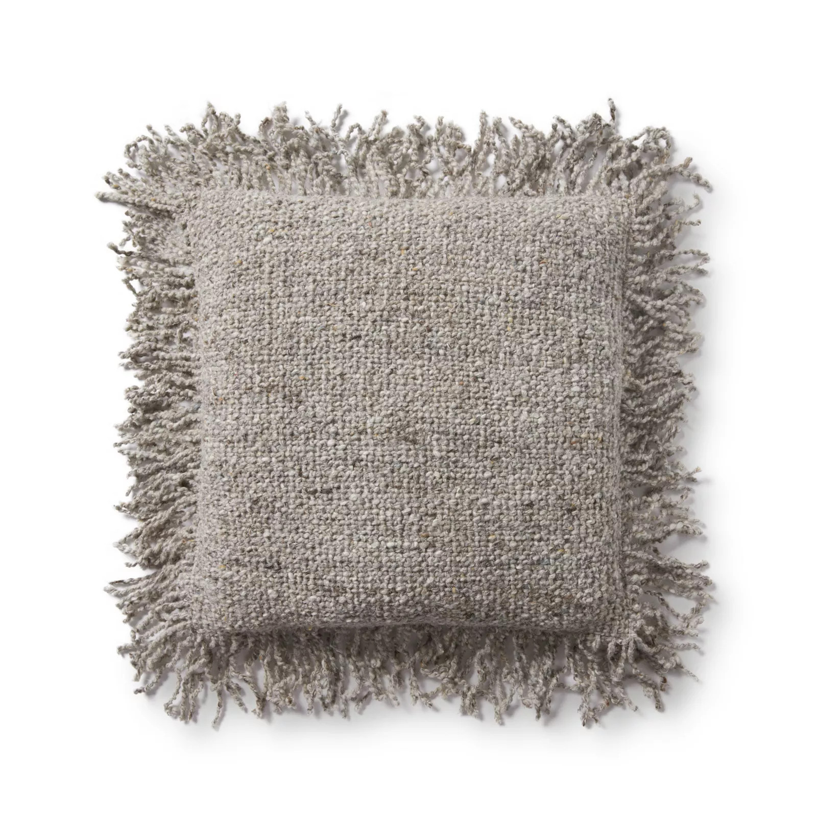 Loloi Slubby Fringed 18" x 18" Throw Pillow, Beige | Kohl's