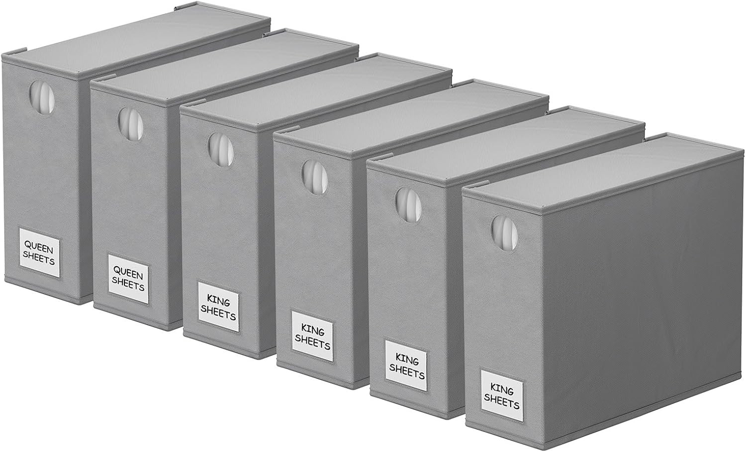 SpaceAid 6 Pack Bed Sheet Organizers and Storage, Foldable Sheet Organizer with Window for Linen ... | Amazon (US)