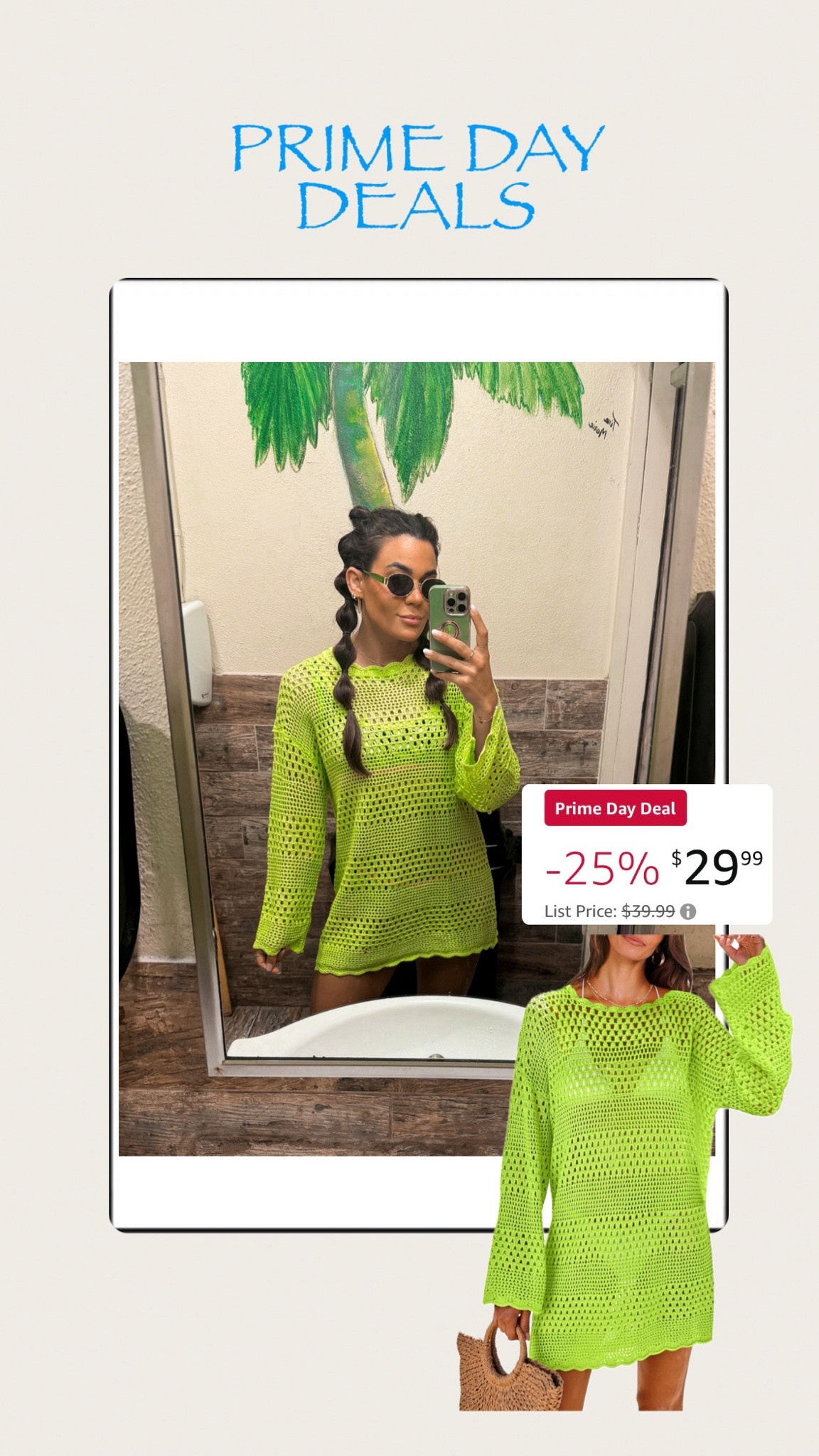 Amazon prime day / green crochet coverup 

#LTKSaleAlert #LTKSwim #LTKFindsUnder50