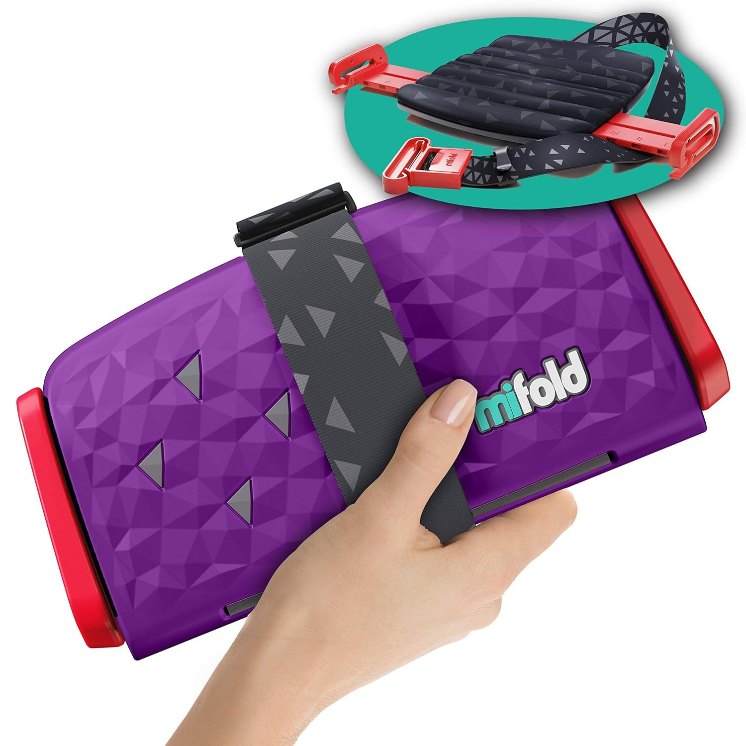 New Mifold Comfort Grab-and-go Car Backless Booster Seat-Compact and Portable for Every Day, Carpooling, Travel, Royal Purple | Amazon (US)