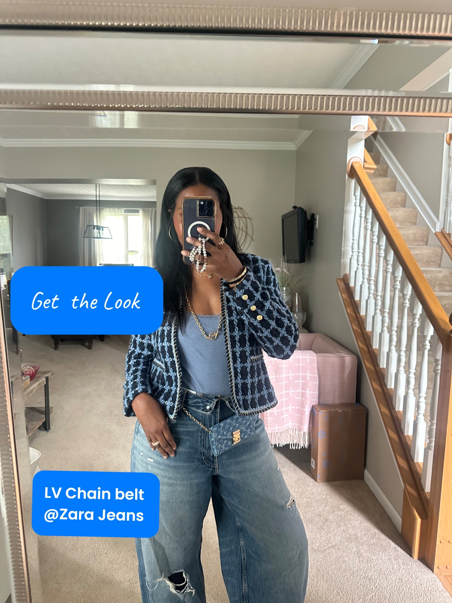 Styilings Jeans and tweed jackets. #mylook #asseenonme #mystyle #stylewatch 

#LTKSaleAlert #LTKootd