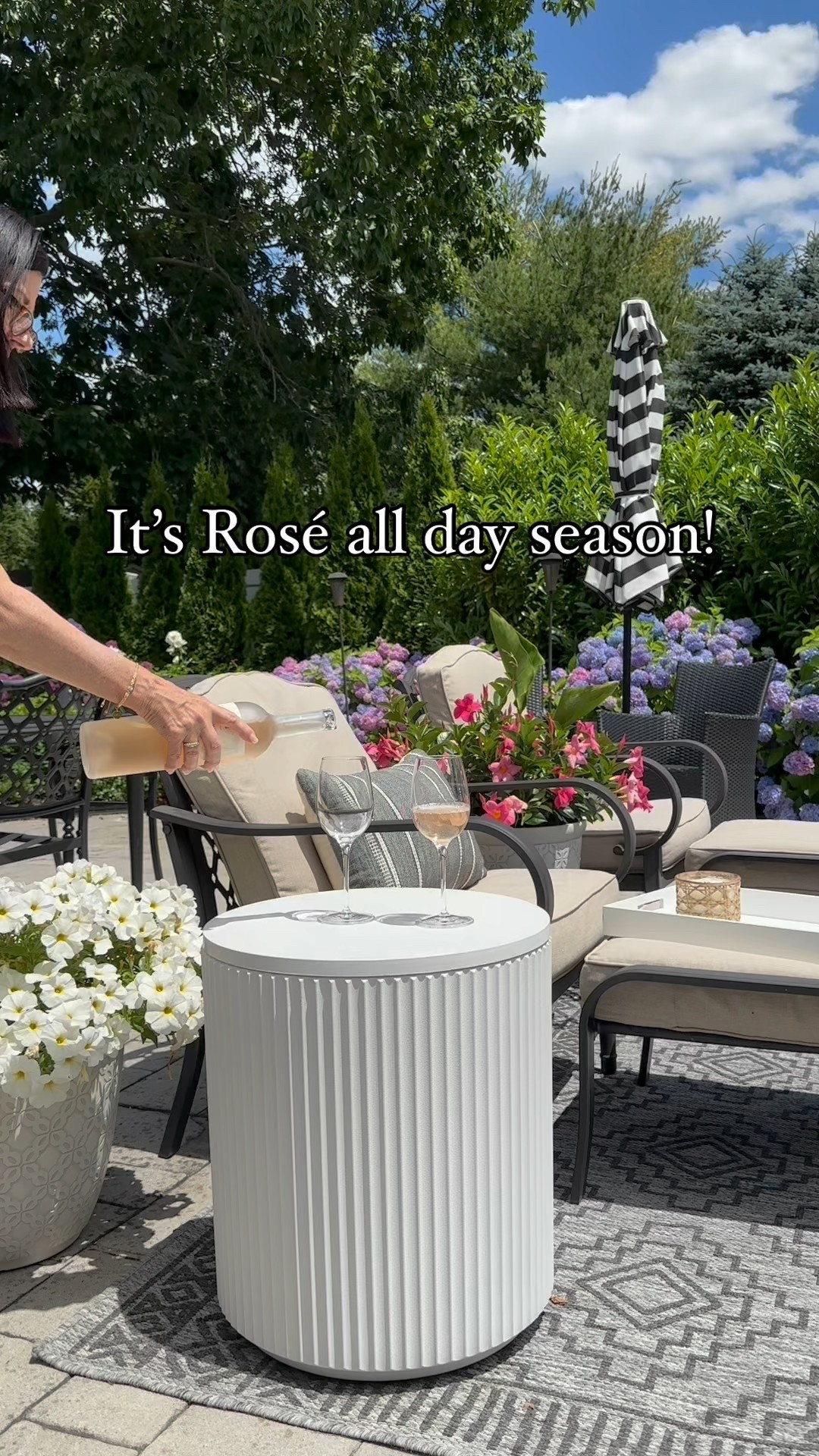 I love this cooler table from Veradeck! Keeps all my favorite rosé and Prosecco chilled for hours. Fits 55 cans. Available in more colors. Shop it for summer outdoor entertaining, poolside, bbq. Patio, porch, backyard accessories. Shop also outdoor rug, drink ware, cabana umbrella, pillows. Spring, summer patio, entertaining, Amazon, Wayfair  home, free shipping. 

#LTKHome #LTKSeasonal #LTKSaleAlert