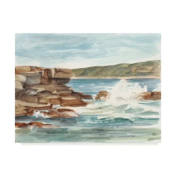 Trademark Fine Art 'UA CH Coastal Watercolor III' Canvas Art by Ethan Harper - Walmart.com | Walmart (US)
