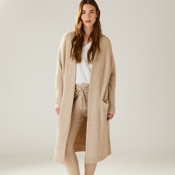 KNIT LOUNGE CARDIGAN, DUNE MEDIUM-LARGE | Indigo (CA)