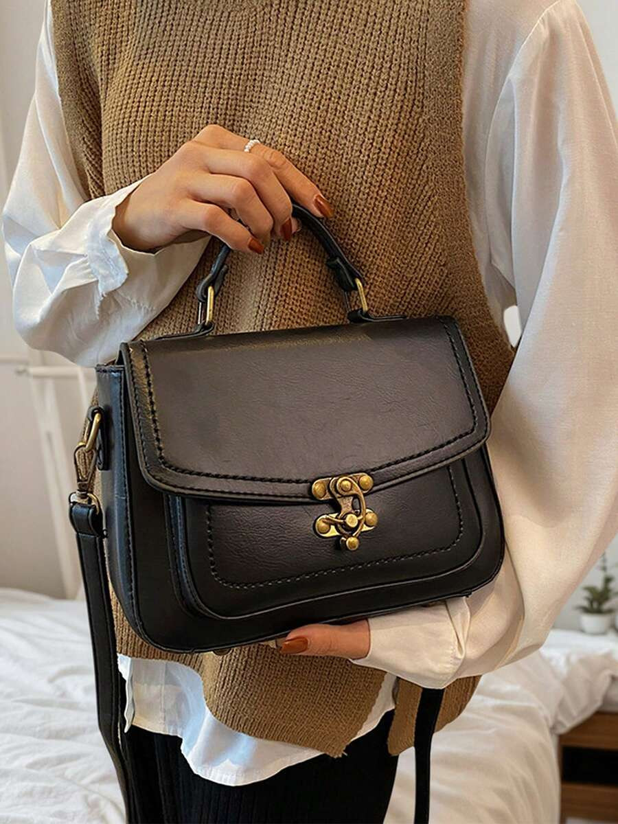 Vintage Saddle Crossbody Bag Multi Pocket Buckle Design Lightweight Travel Messenger Bags For Wom... | SHEIN