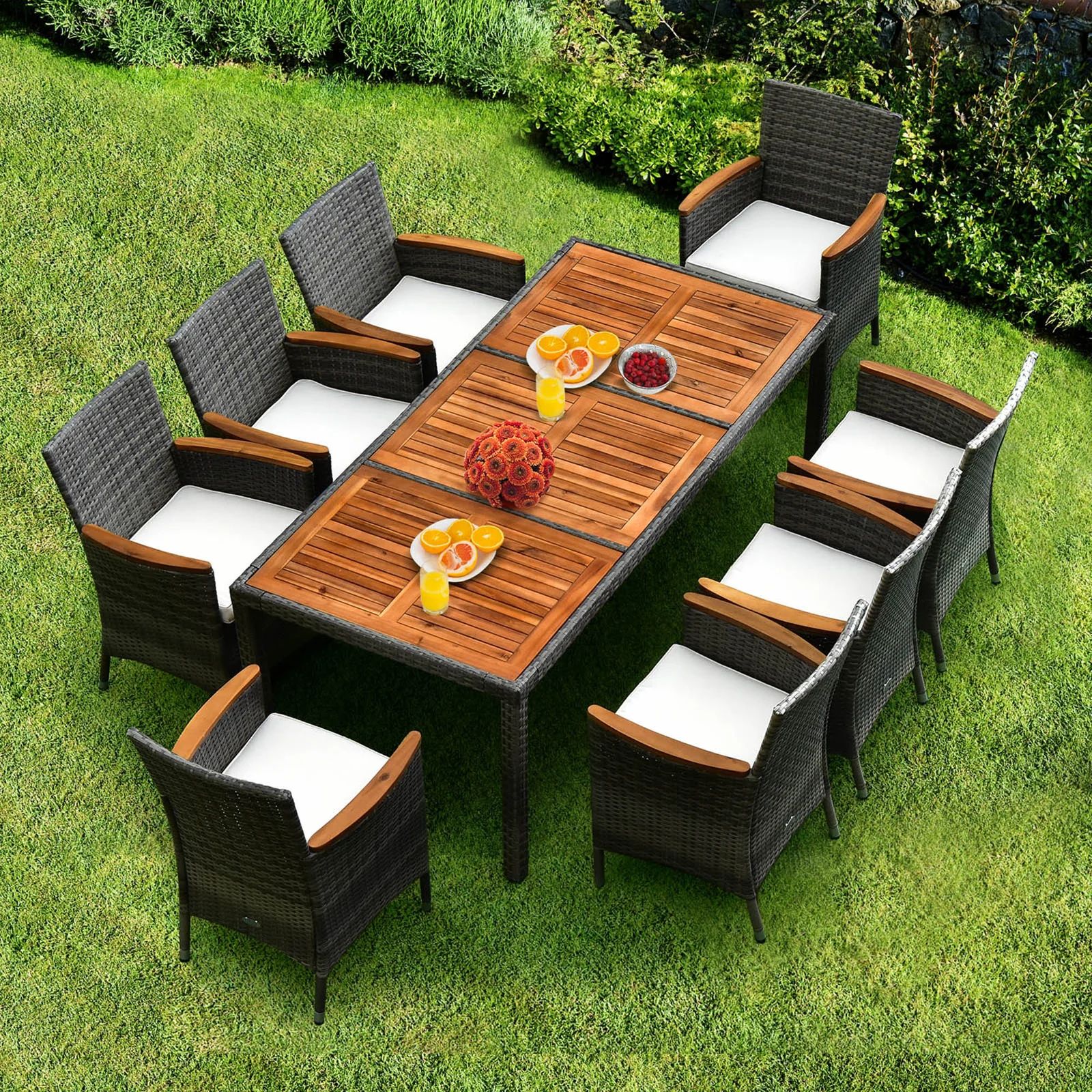 Allye Rectangular 8 - Person Outdoor Dining Set with Cushions | Wayfair North America