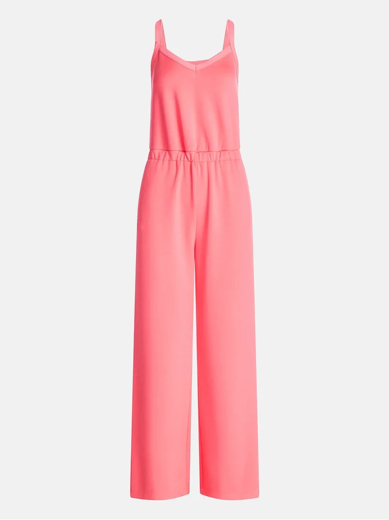 Scoop Women's and Women's Plus Scubaknit Tank Jumpsuit, Sizes XS-4X | Walmart (US)