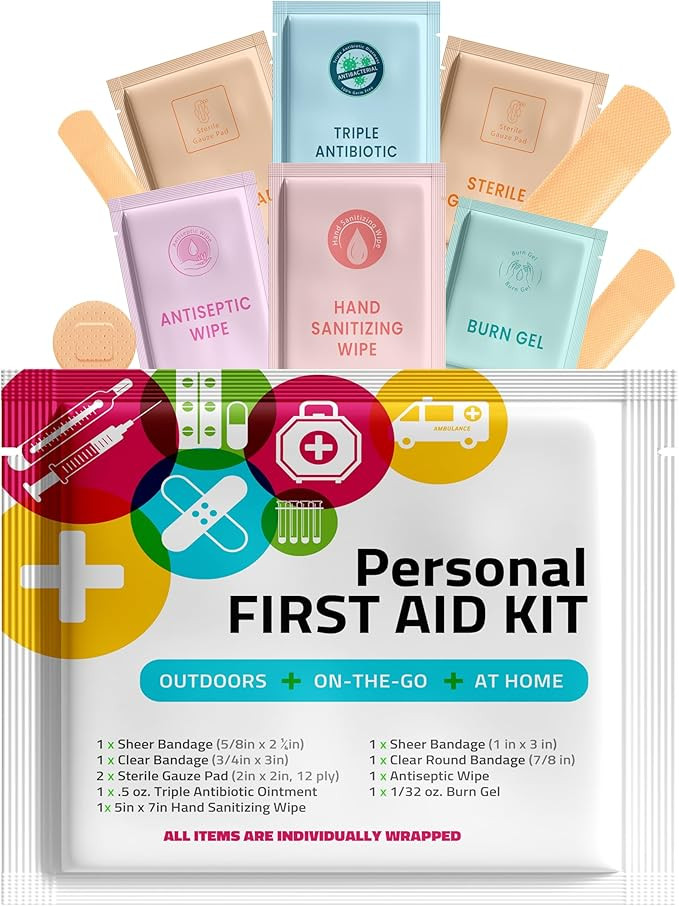 First Aid Emergency Medical Kit Mini and Travel Size - | Great for Kids, Schools, Business, Hikin... | Amazon (US)