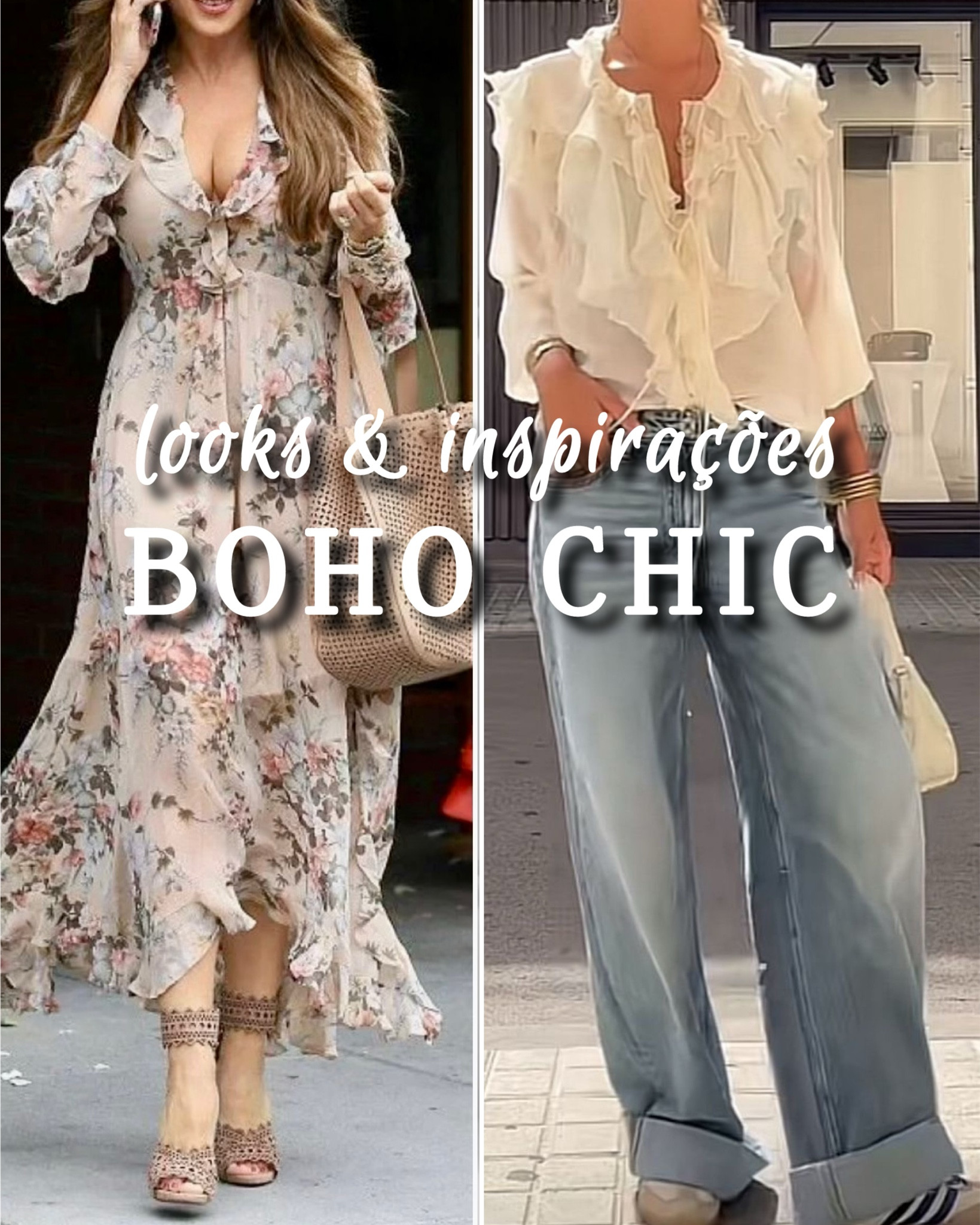 Parece que o estilo BOHO realmente veio com força e caiu no gosto de muita gente.

Na verdade esse estilo nunca saiu de moda. 
Assim como o clássico, o moderno, o esportivo, o romântico e outros… Ele apenas está em mais evidência do que em outras épocas.

E atualmente  ele contrasta ou até mesmo combina  com a grande alta do estilo alfaiataria que também tomou conta das lojas.

Recentemente falamos sobre dicas e de como usar o estilo BOHO, num post aqui no feed. Se você  ainda não conferiu, vale à pena dar uma olhada!

E depois de muitos pedidos e comentários sobre algumas peças BOHO, temos mais algumas inspirações para você que quer aprender a combinar essas peças.

Mas se esse não é o seu estilo, não tem problema! Afinal ainda bem que na moda, sempre ha um estilo que vai combinar com o nosso gosto.

E se ele combina com você, aproveite para multiplicar essas ideias. Ou se você ainda se sente insegura e tímida para experimentar, comece com um acessório.
Que tal um bonito colar ou um brinco?

#LTKbrasil #LTKplussize #LTKmidsize