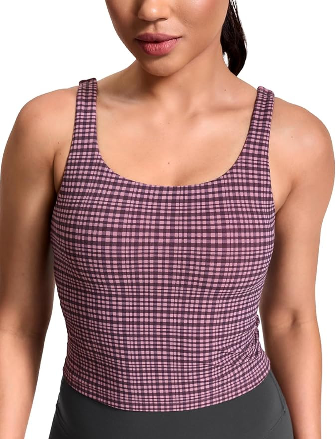 HeyNuts Zeal Bra Womens Scoop Neck Longline Sports Bras, U Back Workout Yoga Crop Tank Tops Padde... | Amazon (US)