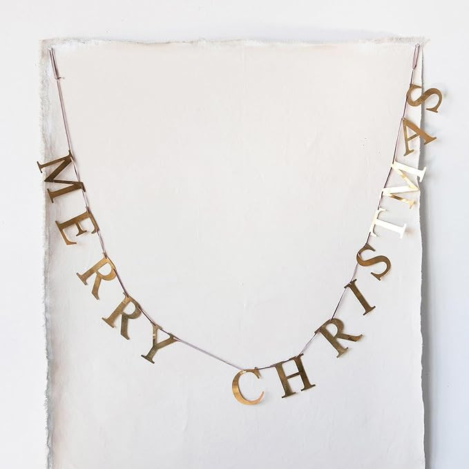 Creative Co-Op 55" L Merry Christmas, Brass Finish Metal Garlands, Multi | Amazon (CA)
