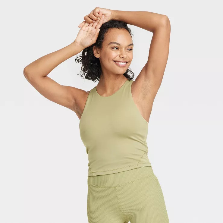 Women's Cropped Shelf Tank Bra - All in Motion™ | Target