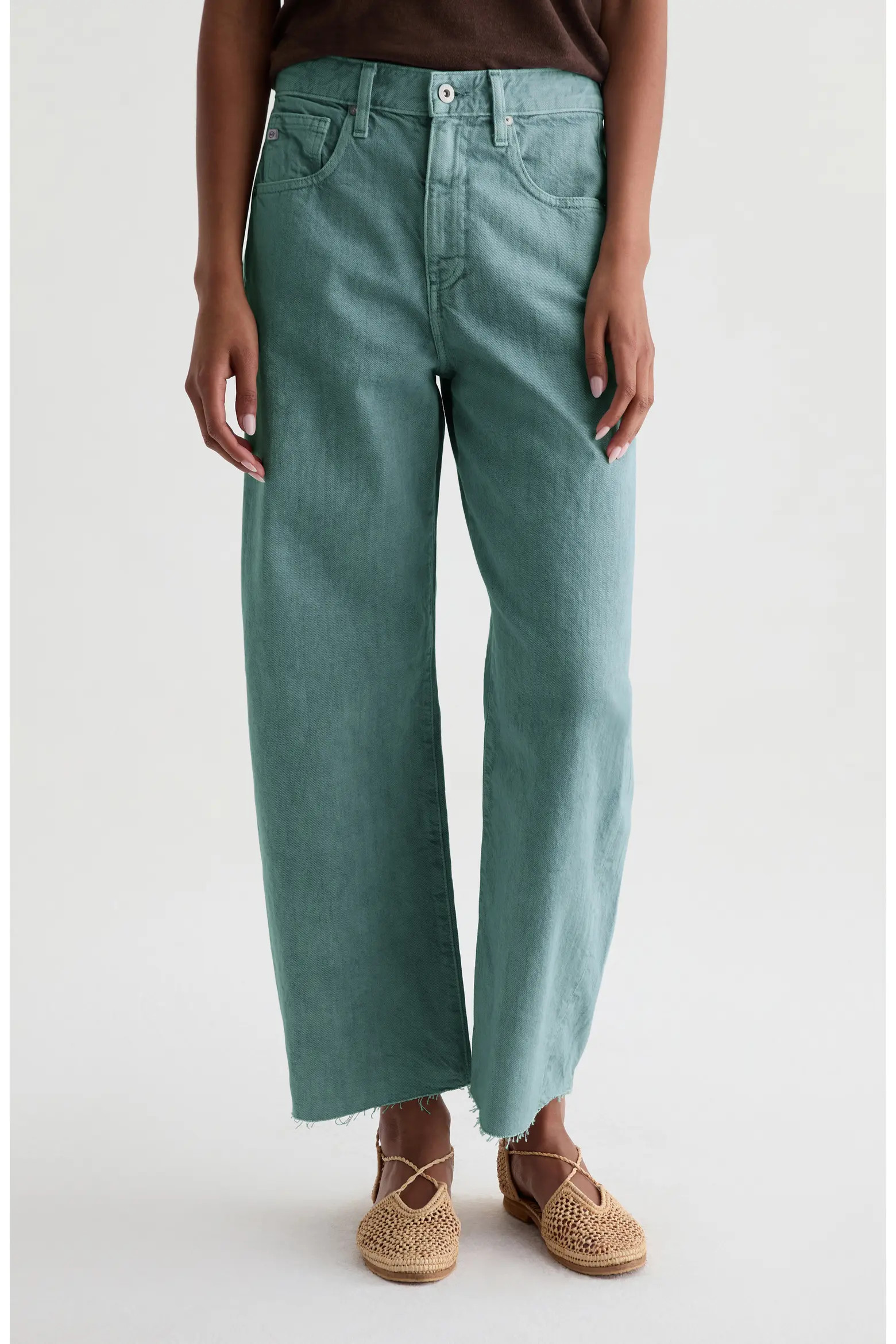 Hattie Raw Hem High Waist Crop Barrel Jeans (Women) | Nordstrom | Nordstrom