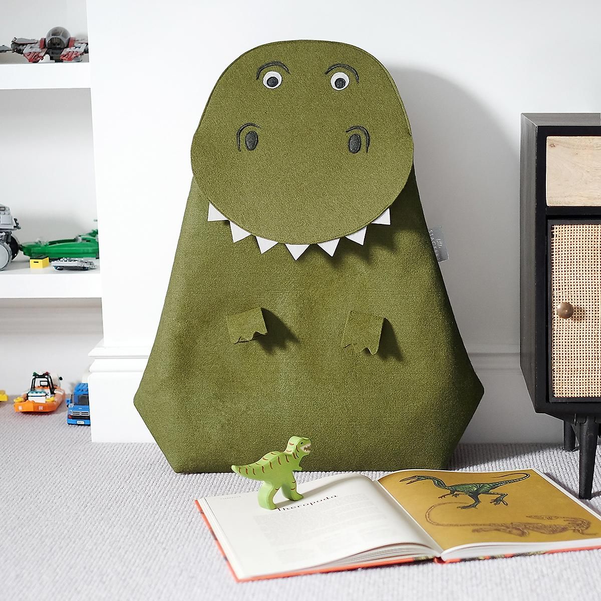 Little Stackers T-Rex Hamper | The Container Store