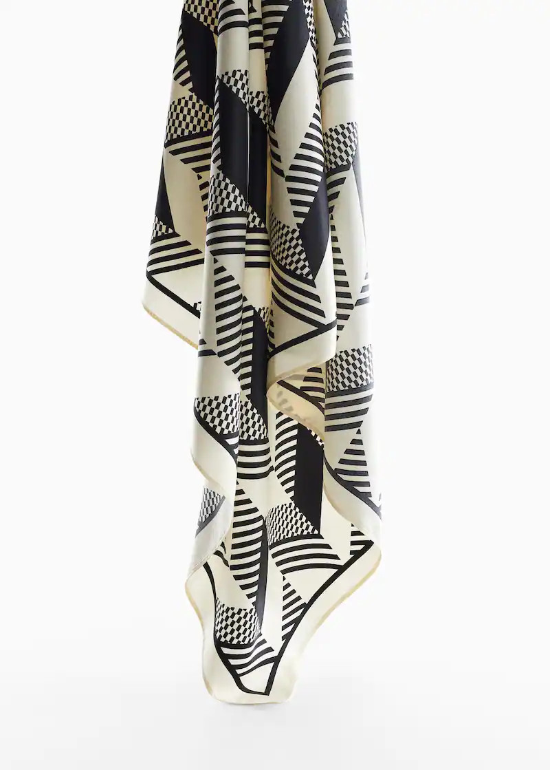 Printed satin scarf | MANGO (UK)