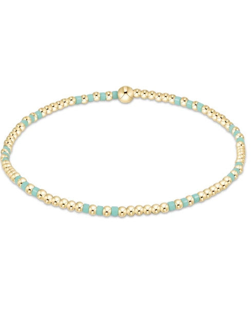 Hope Joy Pattern 2mm Bead Bracelet Mint by Enewton | ish Boutique