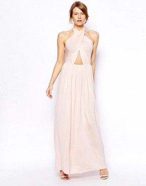 Love Jersey Cross Front Halter Neck Maxi Dress | ASOS US