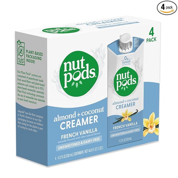 nutpods French Vanilla Creamer - Unsweetened Non Dairy Made from Almonds and Coconuts - Keto Crea... | Amazon (US)