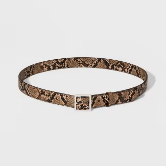 Women's Skinny Exotic Snake Belt - A New Day™ Snake | Target