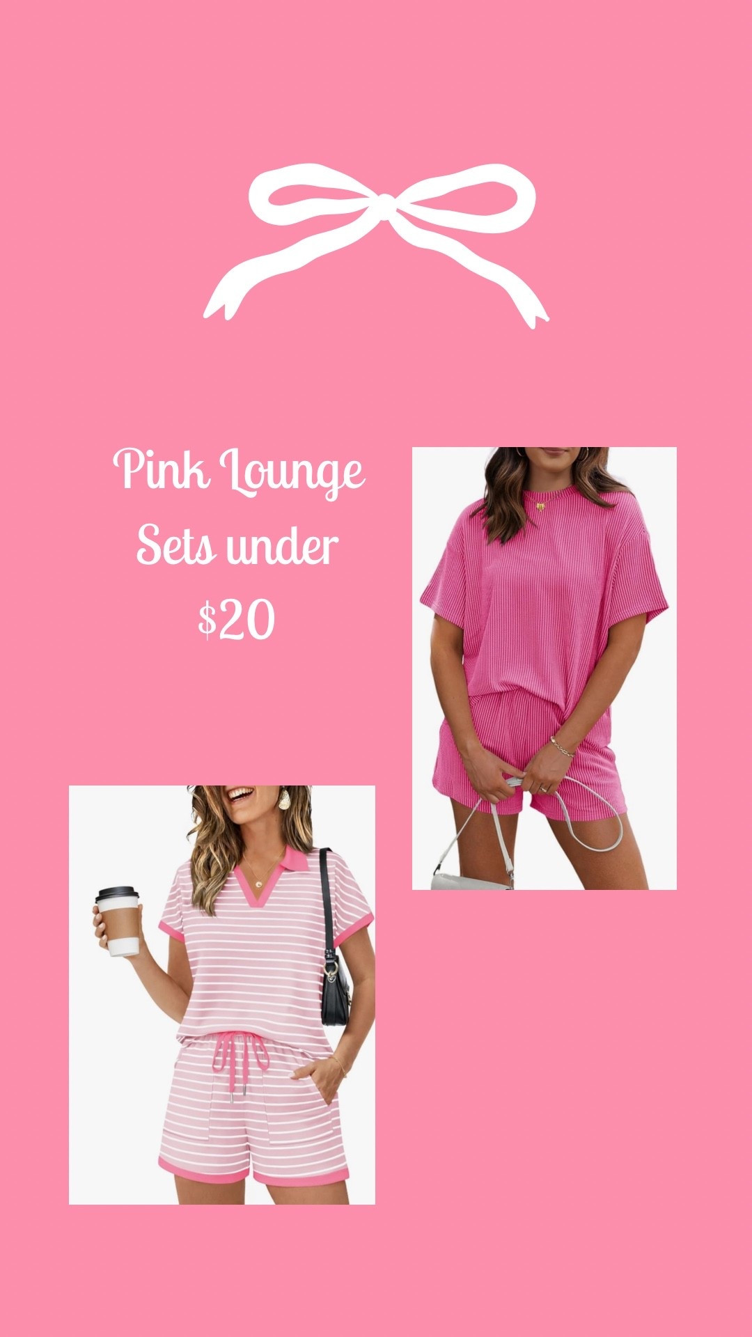 Pink lounge sets under $20! 

Lounge set • lounge sets • lounge wear • cozy sets • two piece sets 

#LTKSeasonal #LTKSaleAlert