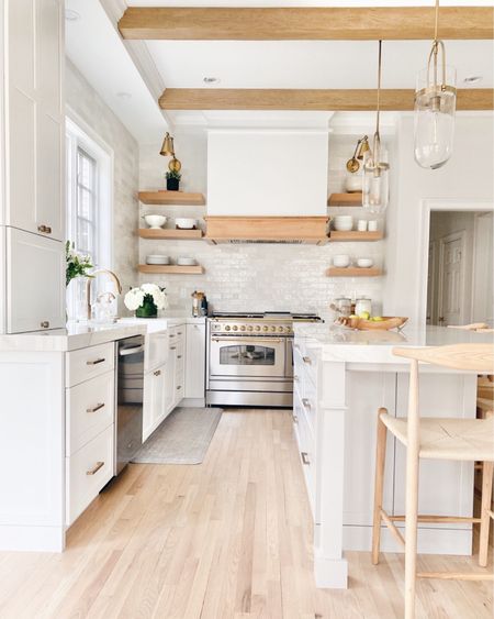 White and wood kitchen from our CT home 

#LTKhome