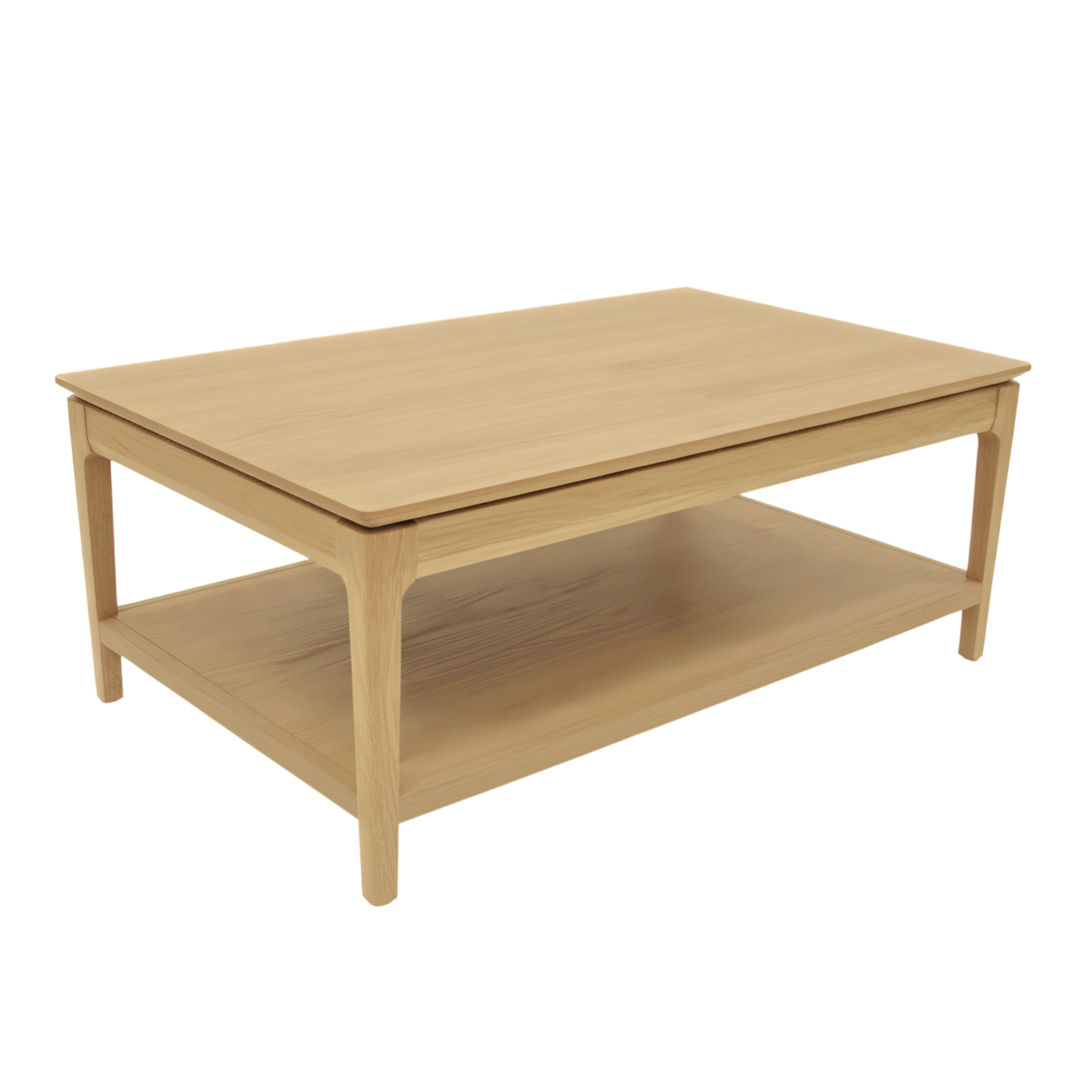 Battiste Light Oak Coffee Table with Shelf | World Market