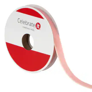 3/8" x 12ft. Blush Velvet Ribbon by Celebrate It® Christmas | Michaels Stores