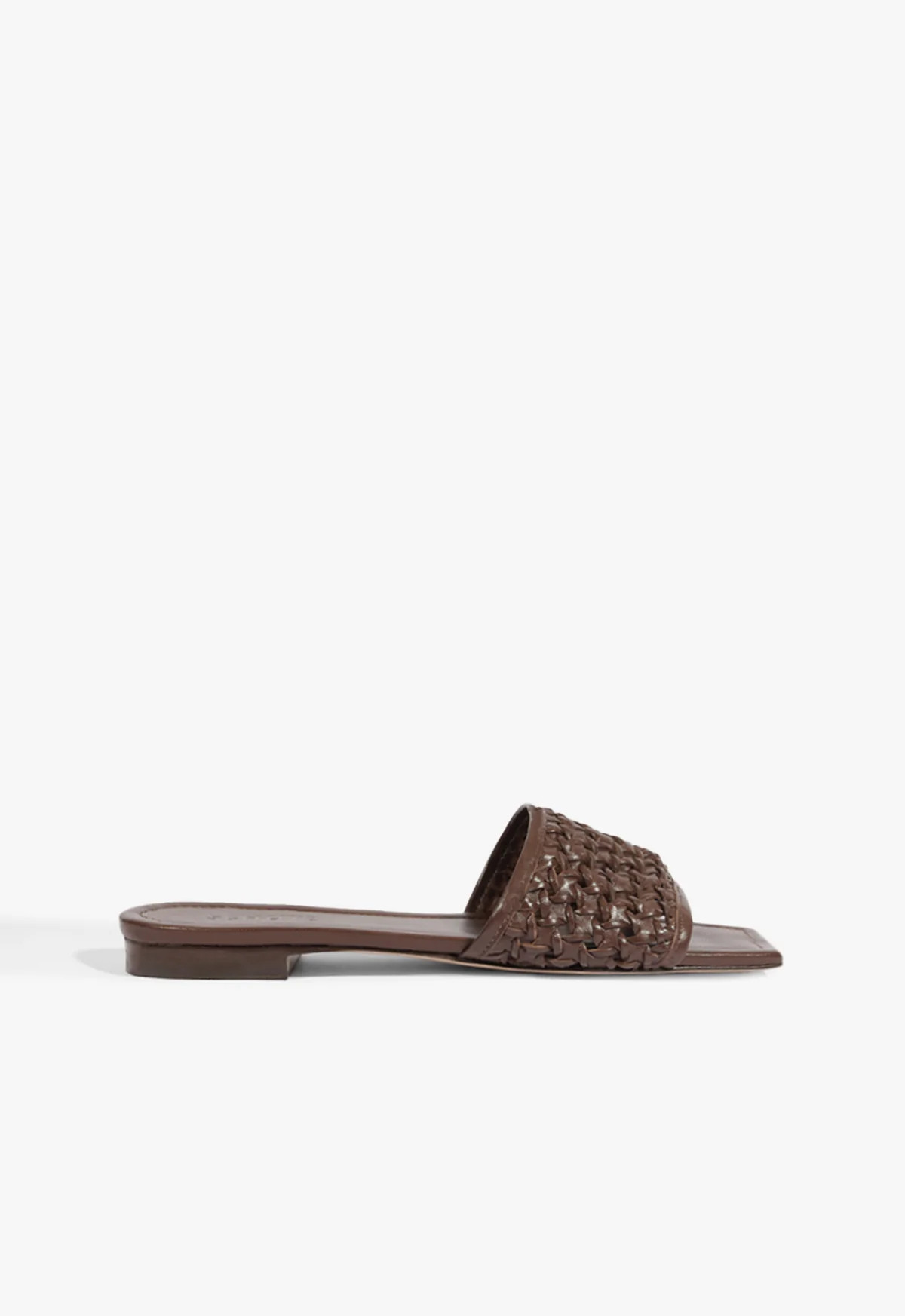 Juliet Flat Sandal | Brown | Leather | Schutz (US)