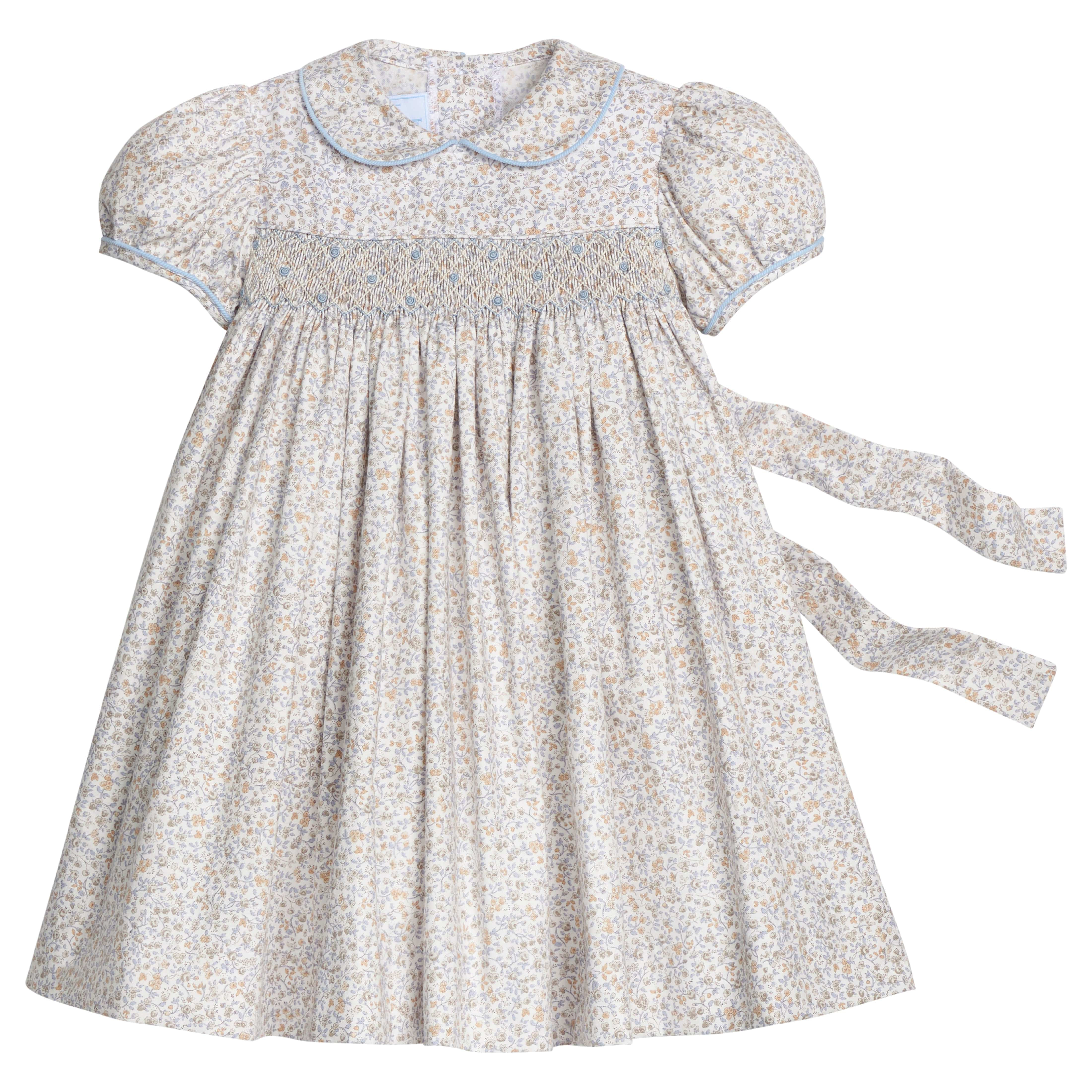 Girl's Smocked Peter Pan Dress - Winthrop Floral | Little English | Little English