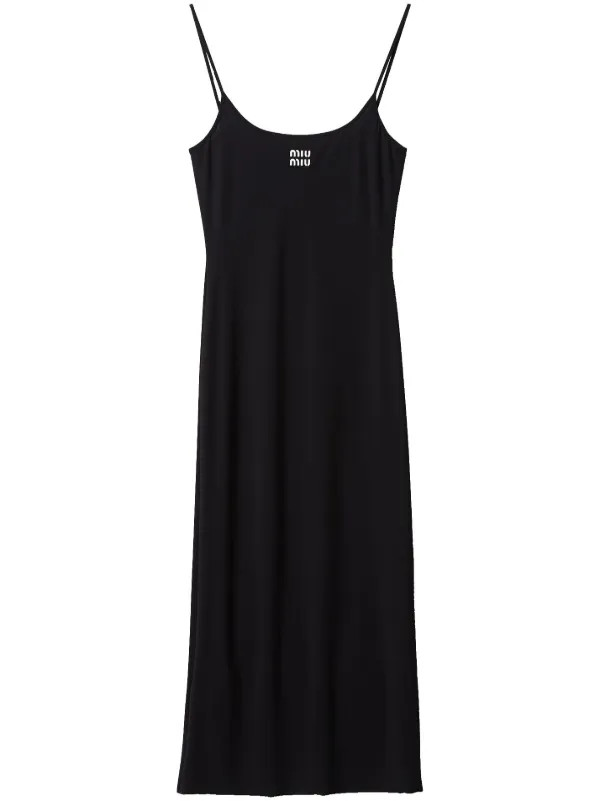 logo-print jersey midi dress | Farfetch Global