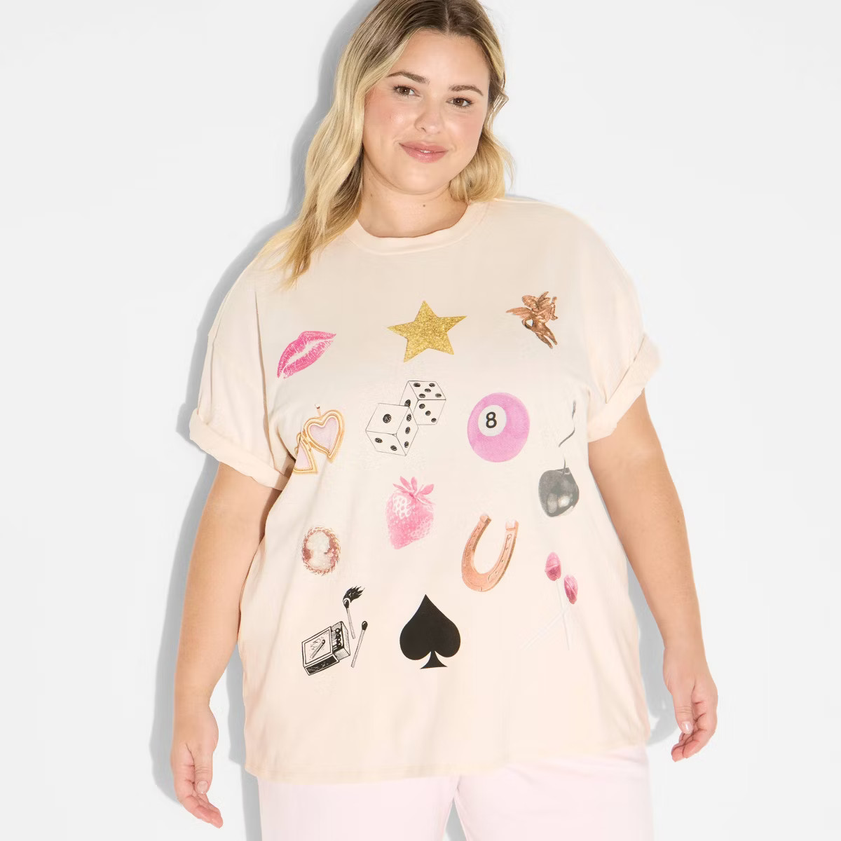 Women's Loose Fit Short Sleeve Crewneck Oversized Graphic T-Shirt - Wild Fable™ | Target