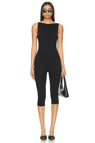 AFRM Tahlia Capri Jumpsuit in Noir from Revolve.com | Revolve Clothing (Global)