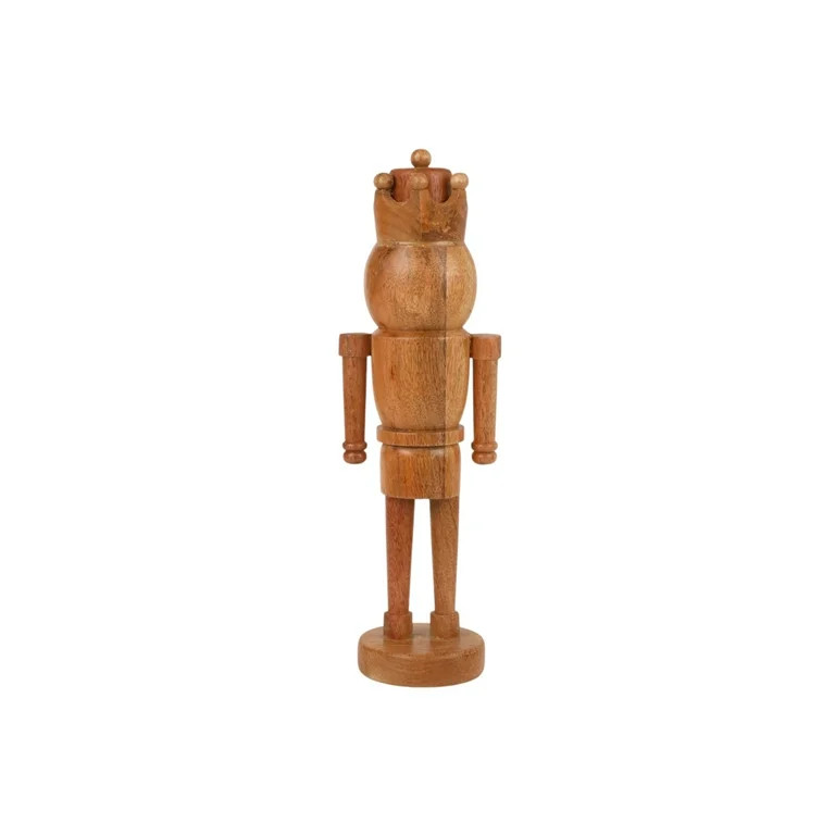 Wood Decorative Nutcracker, Natural Brown, 16", by Holiday Time | Walmart (US)