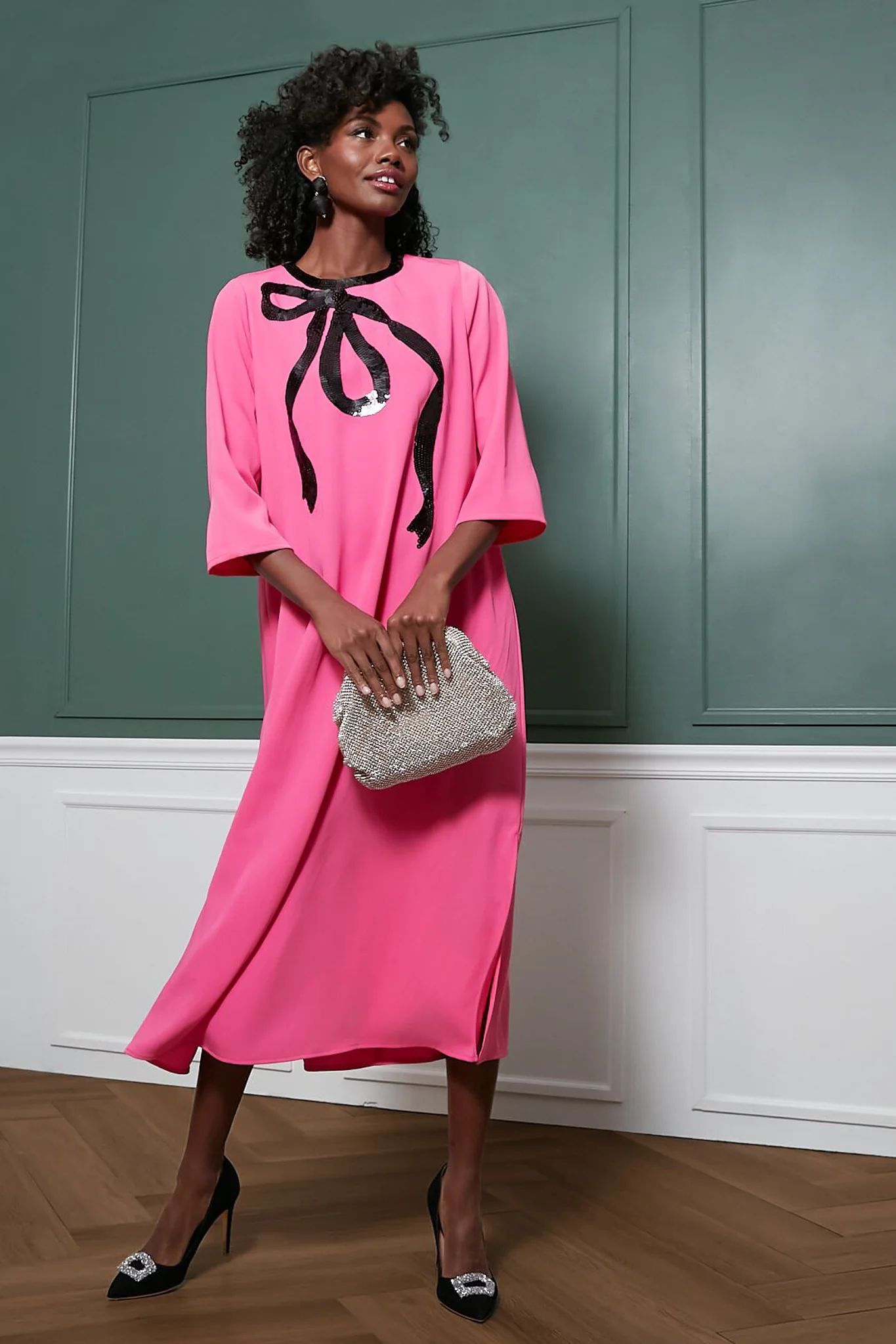 Electric Pink Bow Jamie Dress | Tuckernuck (US)