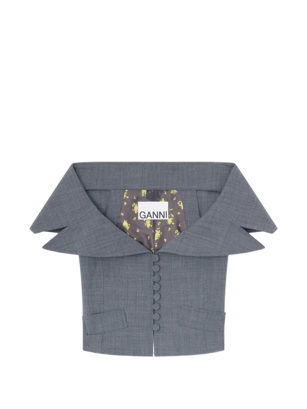 off-shoulder button top | Farfetch Global