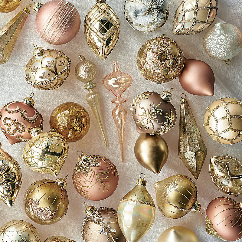 Gleam and Glisten Ornament Collection - 54-piece Ornament Collection - Frontgate | Frontgate