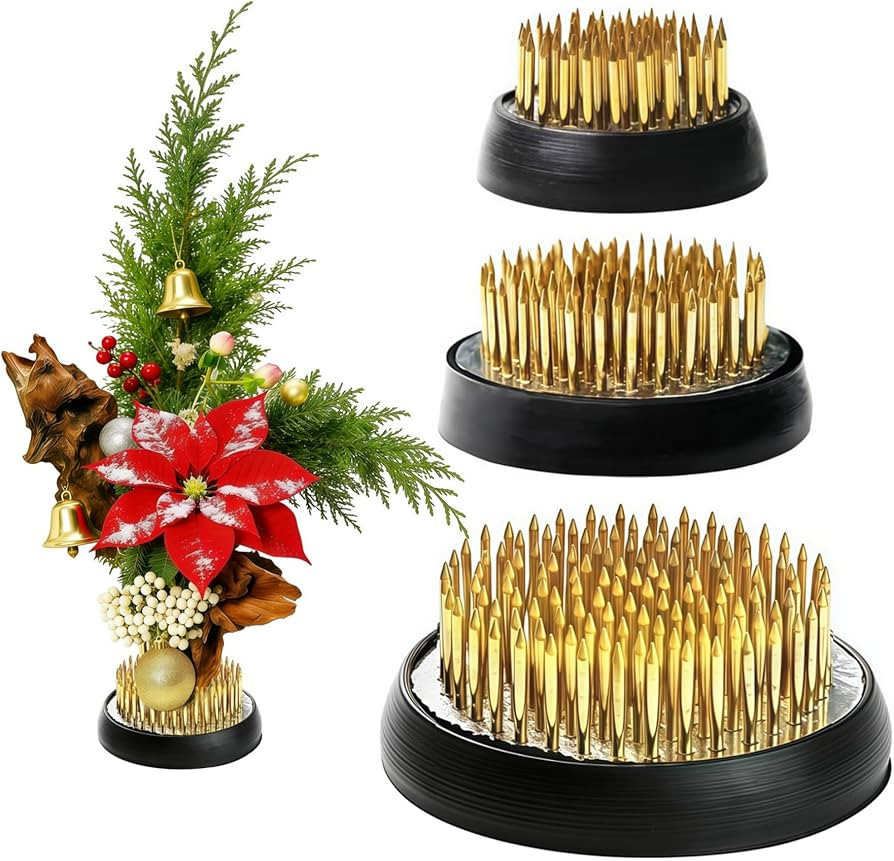 3 Pcs Flower Frogs for Flower Arrangements Supplies, Japanese Flower Arranging Ikebana Kenzan, Pi... | Amazon (US)