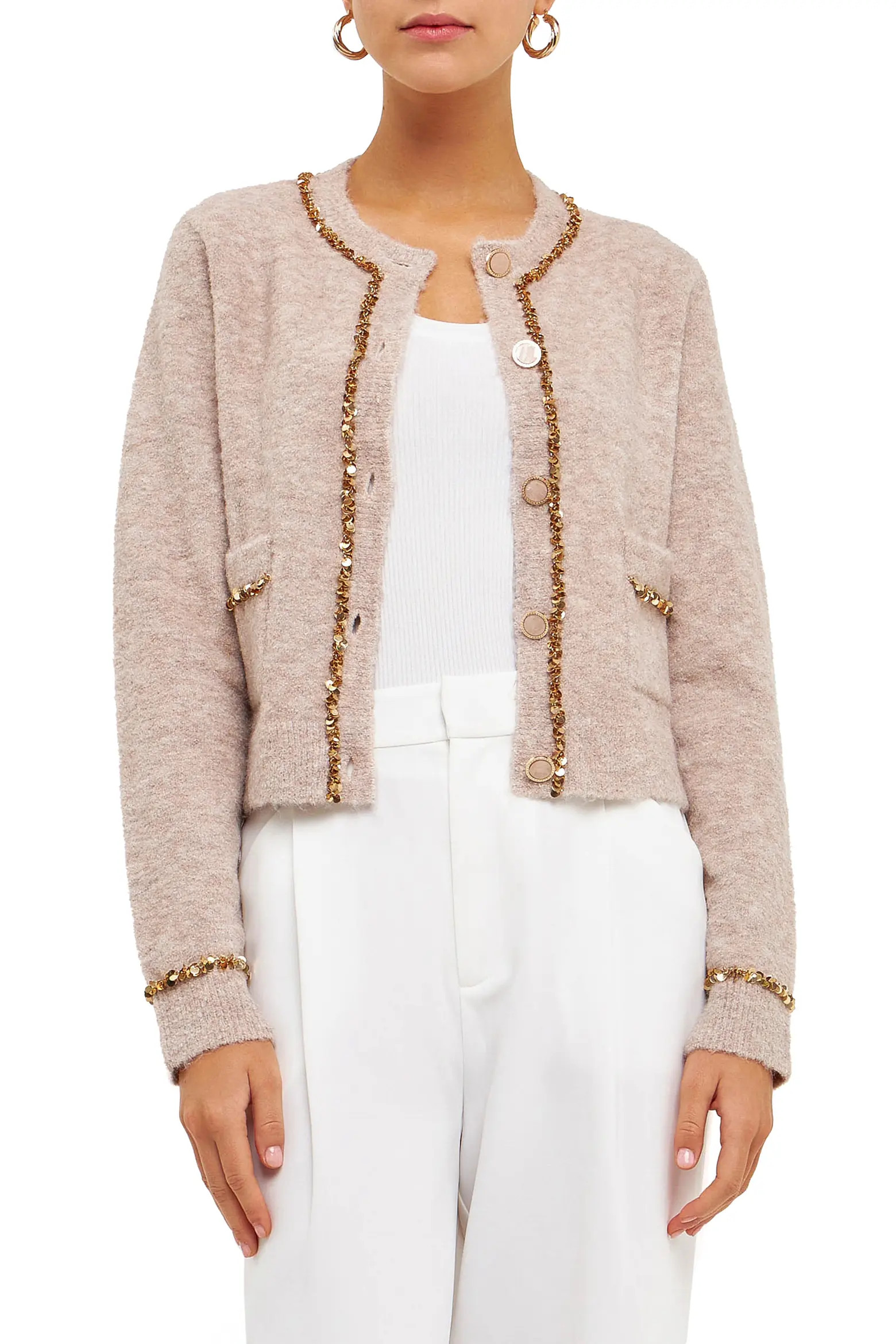 Endless Rose Sequin Trim Cardigan (Women) | Nordstrom | Nordstrom
