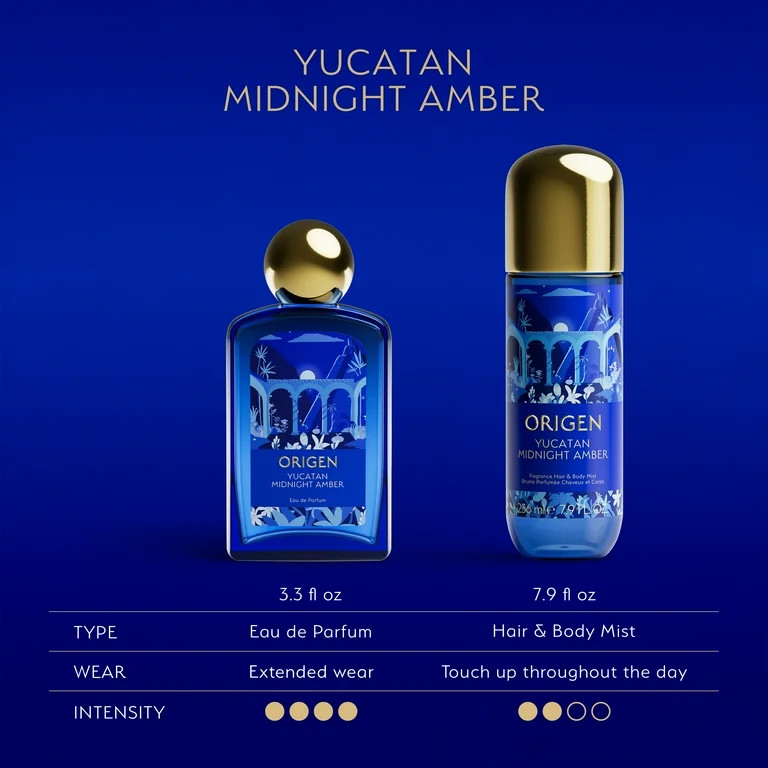 Origen Yucatan Midnight Amber Hair and Body Mist, Vibrant and Solar Floral Amber Fragrance for Wo... | Walmart (US)