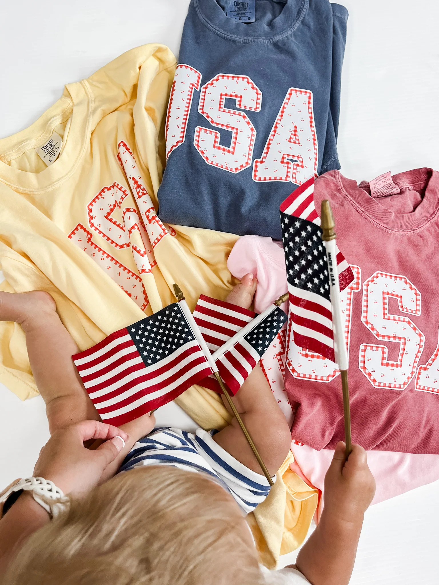 Cherry Gingham USA Tee | TEES by Taylor