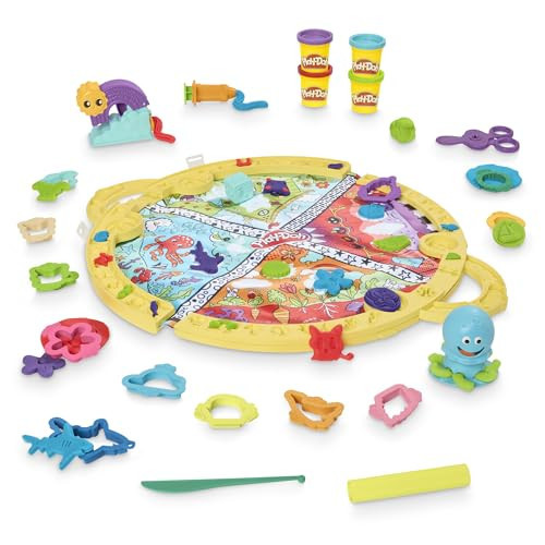Play-Doh Fold & Go Playmat Starter Set with 19 Accessories, Preschool Toys for 3 Year Old Girls & Boys & Up, Kids Arts & Crafts | Amazon (US)