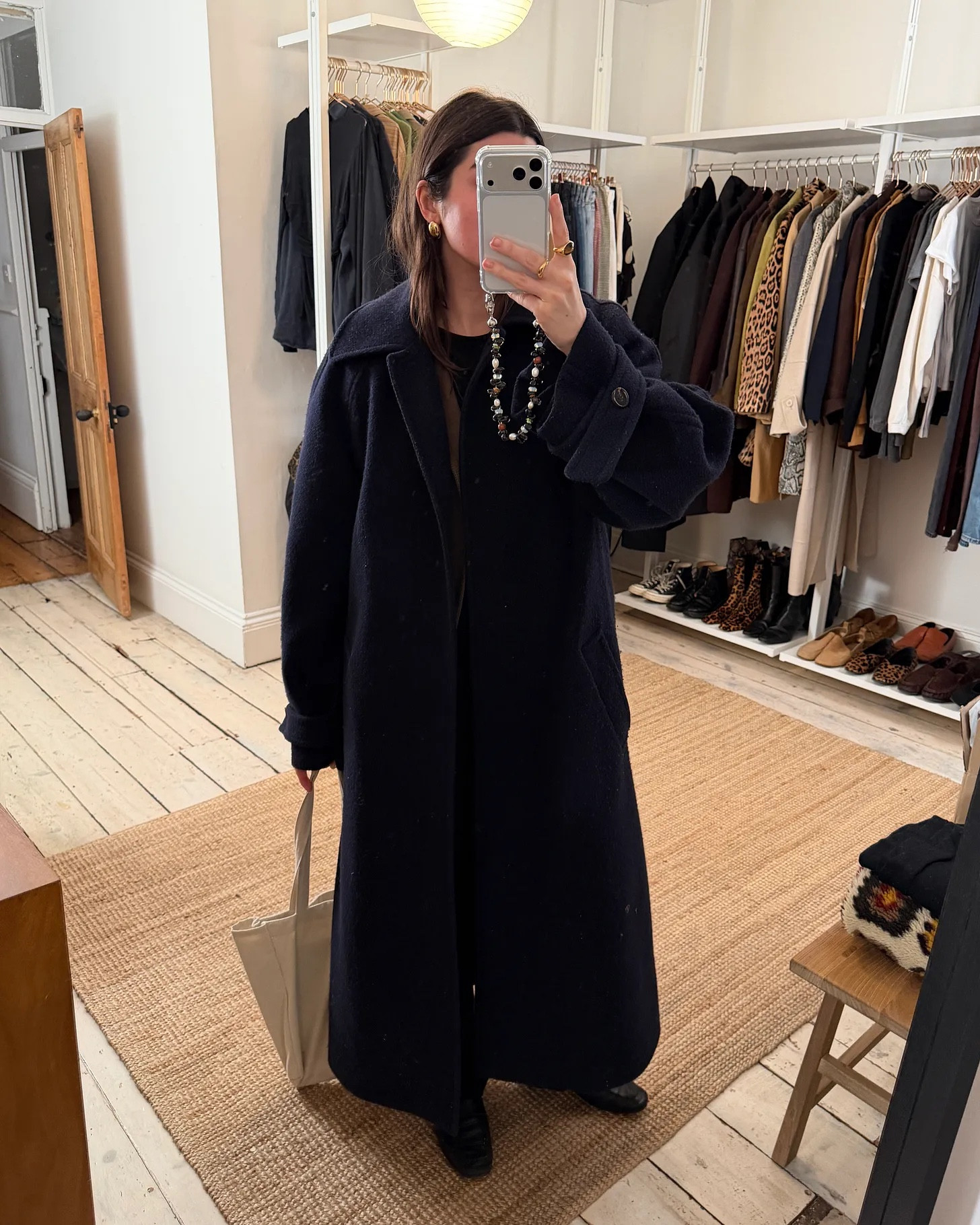 Outfits of the week - oversized navy coat styled with simple all black outfit underneath 

#LTKwinter #LTKstyletip