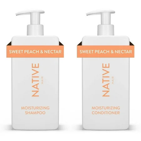 Native Moisturizing Shampoo & Conditioner Set Sweet Peach & Nectar Sulfate & Paraben Free 16.5 oz | Walmart (US)