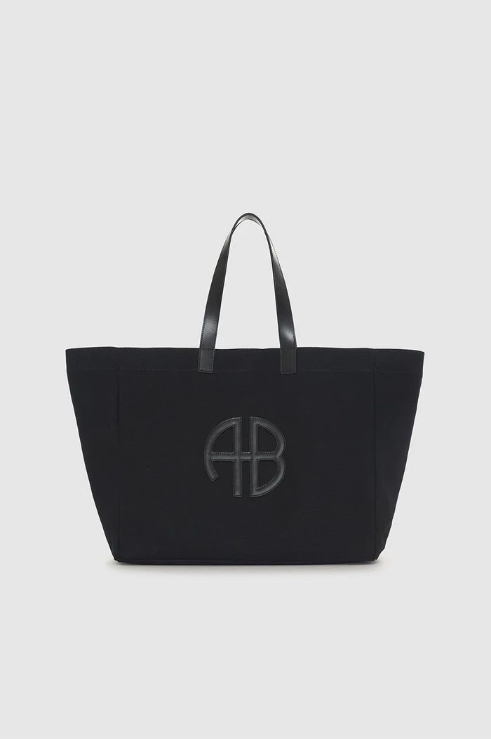 Large Rio Tote - Black Recycled Leather | Anine Bing