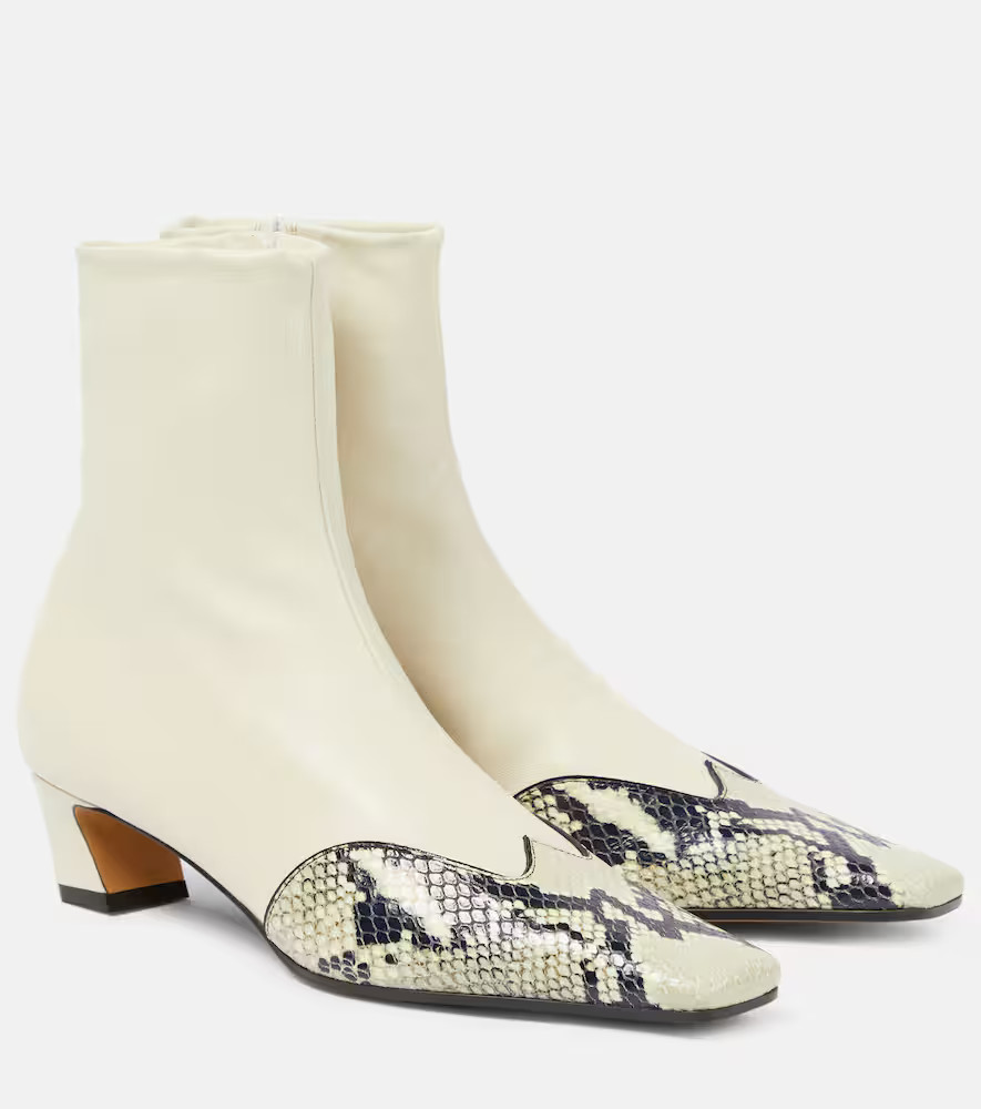 Khaite Nevada leather ankle boots | Mytheresa (UK)