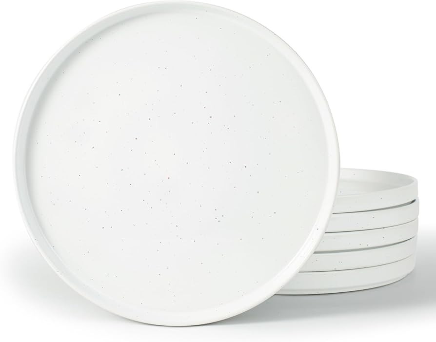 famiware Nebula 6 Pieces Dinner Plates, 10.2 inch Plates Set, Scratch Resistant, Stoneware Dinner... | Amazon (US)